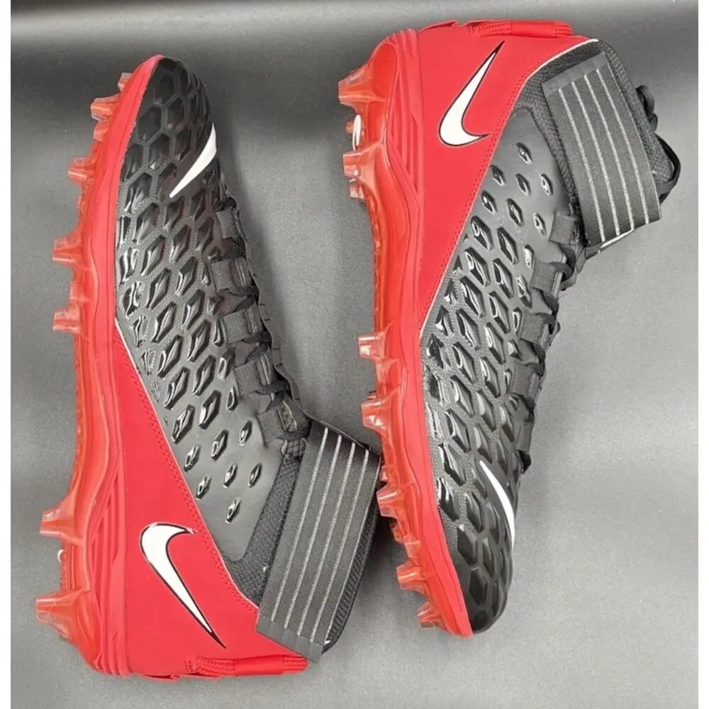 Men's Nike Force Savage Pro 2 Black White Red BV3969014 Football Cleats Size 16